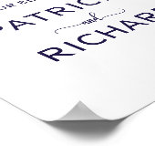 Herzlich willkommen in unserem Beginnend Chic Navy Poster (Ecke)