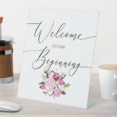 Herzlich willkommen in unserem Beginnend Pink Sockelschild (In Situ)