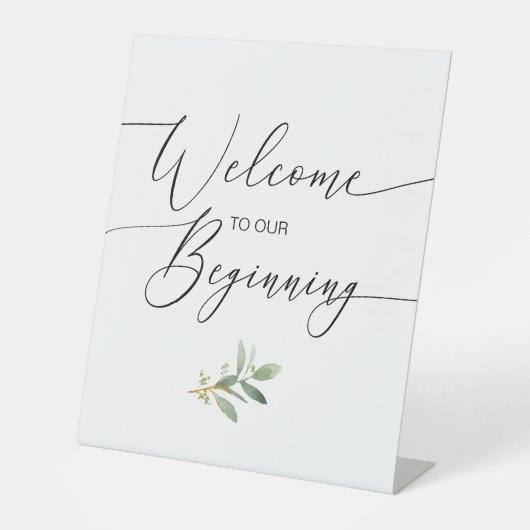 Herzlich willkommen in unserem Beginnend Wasserfar Sockelschild (Vorderseite)