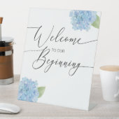 Herzlich willkommen in unserem Beginning Hydrangea Sockelschild (In Situ)