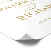 Herzlich willkommen in unserem eleganten Gold Foil Poster (Ecke)