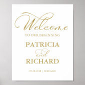 Herzlich willkommen in unserem eleganten Gold Foil Poster (Vorne)