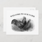 Herzlich Willkommen in unserem Farm Vintagen Hähnc Postkarte (Vorne/Hinten)