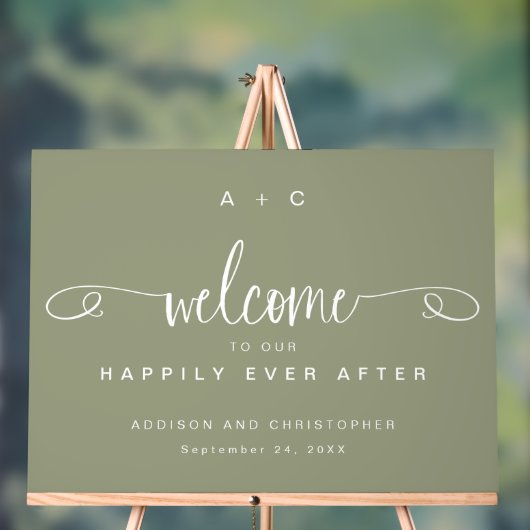 Herzlich willkommen in unserem glücklichen aller Z Acrylschild (Neutral)