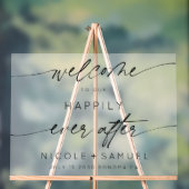 Herzlich willkommen in unserem glücklichen aller Z Acrylschild (Neutral)