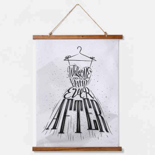 Herzlich willkommen in unserem glücklichen aller Z Wandteppich Mit Holzrahmen (Vorderseite)