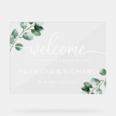 Herzlich Willkommen in unserem glücklichen Ever Af Acrylschild (Vorderseite)