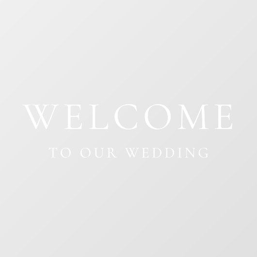 Herzlich willkommen in unserem hochzeitseleganten, fensteraufkleber (Blatt)