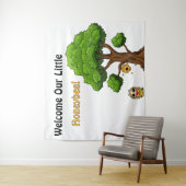 Herzlich willkommen in unserem kleinen Honeybee Ba Wandteppich (Beispiel)