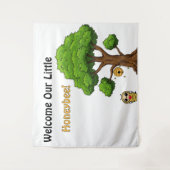 Herzlich willkommen in unserem kleinen Honeybee Ba Wandteppich (Vorderseite)