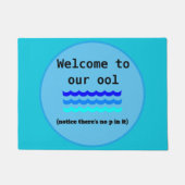 Herzlich willkommen in unserem Pool - Beachten Sie Fußmatte (Vorderseite)