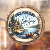 Herzlich Willkommen in unserem Seehaus Fensteraufkleber (Blatt 2)