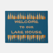 Herzlich willkommen in unserem Seehaus mit Holzbar Fußmatte (Vorderseite)