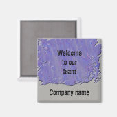 Herzlich willkommen in unserem Team Artistic Lila  Magnet (Vorderseite/Rückseite)