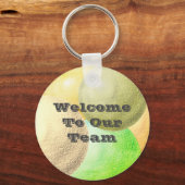 Herzlich willkommen in unserem Team Pastel Circle Schlüsselanhänger (Vorderseite)