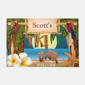 Herzlich willkommen in unserem Tiki Bar Fußmatte (Vorderseite)