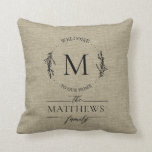 Herzlich willkommen in unserem Zuhause Farmhouse S Kissen<br><div class="desc">Herzlich willkommen bei unserem Zuhause Farmhouse Style Familienname Throw Kissen - Was für eine schöne Ergänzung zu Ihrer Wohngestaltung. Unser Kissen im Bauernstil zeichnet sich durch Ihren Familiennamen und Monogramm aus, die mit einem hübschen Kranz und Schriftzeichen versehen sind. Das Kissen würde ein schönes Geschenk machen. Unser hochwertiges Template macht...</div>