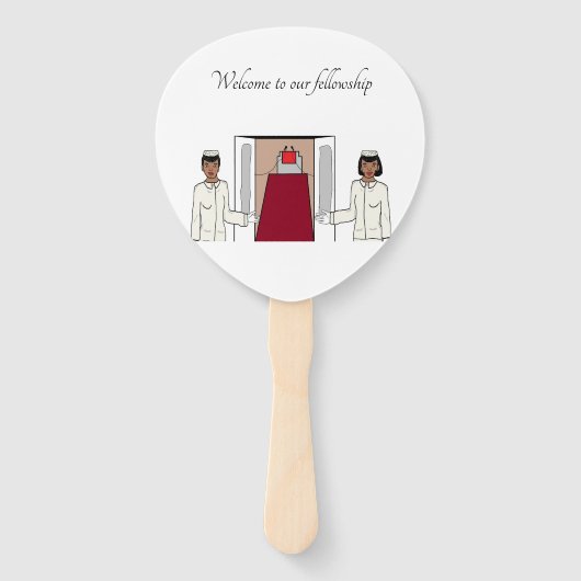 Herzlich Willkommen in unserer Gemeinschaft Fächer (Vorderseite)