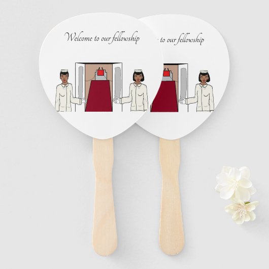 Herzlich Willkommen in unserer Gemeinschaft Fächer (Vorne und Hinten)