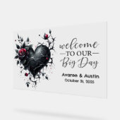 Herzlich willkommen in unserer großen gotischen Sc Acrylschild (Winkel)