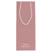 Herzlich Willkommen in unserer Hochzeitsdusty-Rose Geschenktüte Für Weinflaschen (Rückseite)