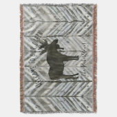 Herzlich willkommen in unserer Hütte Elch Rustic L Decke (Vorderseite Vertikal)