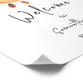 Herzlich willkommen in Watercolor Happy Yellow Sun Poster (Ecke)