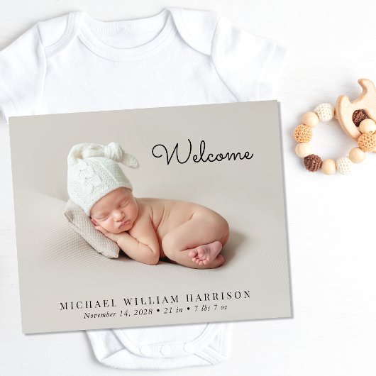 Herzlich willkommen Minimale Geburtserklärung des 