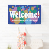 Herzlich willkommen mit bunten Ballons Banner (Insitu)