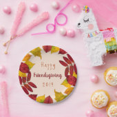 Herzlich willkommen mit Herbstblättern Pappteller (Party)