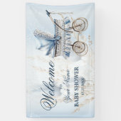 Herzlich willkommen Niedliches Stroller Blume Schö Banner (Vertikal)