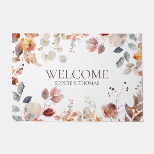 Herzlich Willkommen Personalisiert Fußmatte (Vorderseite)