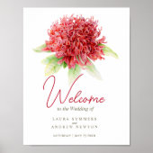 Herzlich willkommen personalisiertes Hochzeitszeic Poster (Vorne)