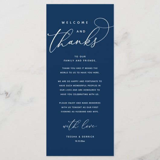 Herzlich willkommen und vielen Dank für das modern Programm (Vorderseite)