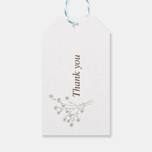 Herzlich Willkommen und vielen Dank in einem Minim Geschenkanhänger (Rückseite)