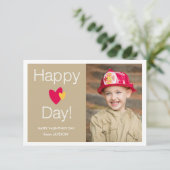 Herzlich willkommen Valentine Fotokarte Einladung (Stehend Vorderseite)