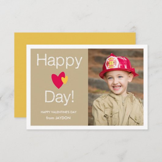 Herzlich willkommen Valentine Fotokarte Einladung (Vorne/Hinten)