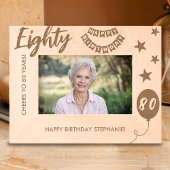 Herzlich Willkommen zu 80 Jahren Geburtstag Geätzte Rahmen