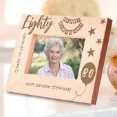 Herzlich Willkommen zu 80 Jahren Geburtstag Geätzte Rahmen