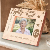 Herzlich Willkommen zu 80 Jahren Geburtstag Geätzte Rahmen