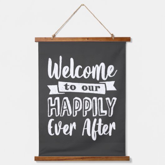 Herzlich willkommen zu unserem glücklichen aller Z Wandteppich Mit Holzrahmen (Vorderseite)