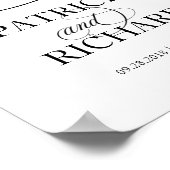 Herzlich willkommen zu unseren Anfängen | Black Sc Poster (Ecke)