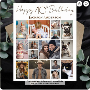 Herzlich willkommen zum 40. Geburtstag 15 Multiple Poster