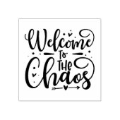 Herzlich willkommen zum Chaos-Zitat Gummistempel (Prägung)