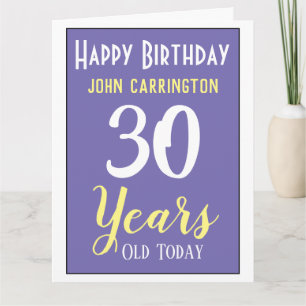 Herzlich willkommen zum Geburtstag mit Name & Alte Karte