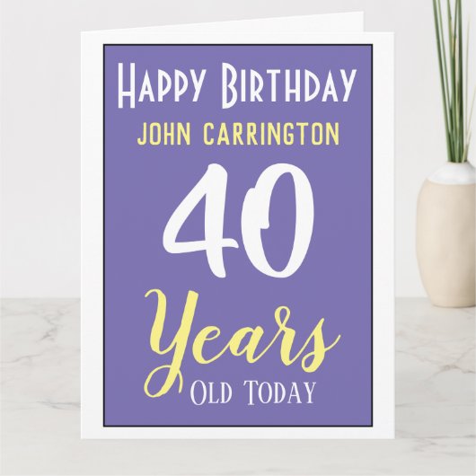 Herzlich willkommen zum Geburtstag mit Name & Alte Karte (Vorderseite)