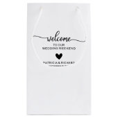 Herzlich willkommenes Hotel niedlich Heart Wedding Kleine Geschenktüte (Rückseite)