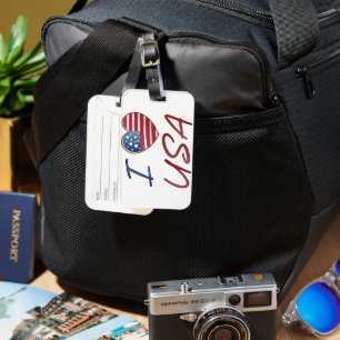Herzliche American Flag Luggage Tags Gepäckanhänger