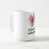 Herzliche Anerkennung für eine zweite Mama Kaffeetasse (Vorderseite Links)