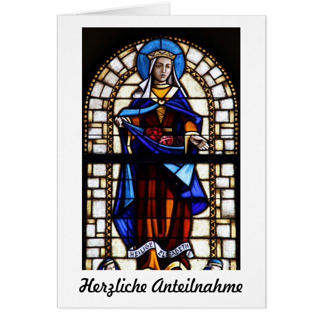 Herzliche Anteilnahme Karte (Vorne)